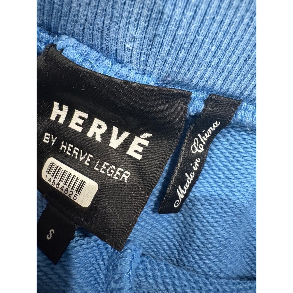 Hervé By Hervé Léger Blue Jogger Sweatpants Size Small - Picture 7 of 8